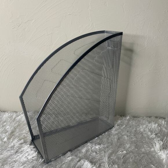 Rubbermaid Wire Silver File Paper Magazine Holder Organizer 12 x 9.5" - Picture 3 of 4